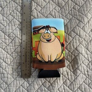 Pig wine bottle coozie